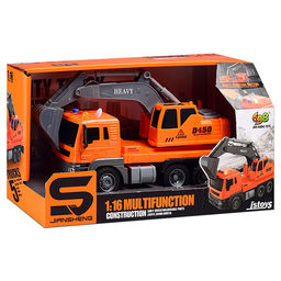 Машина "Экскаватор" 1:16 (свет, звук) в коробке