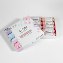 Цена за 10 шт. Нитки 40/2, 200 м, бежевые №707