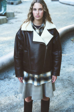 Cazadora biker con forro de borreguito - H&m фото 2