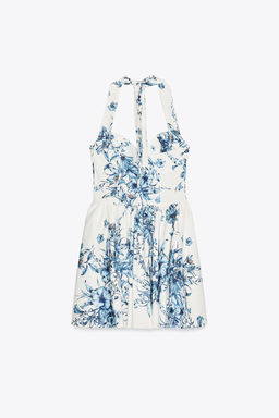 FLORAL HALTER DRESS - Zara фото 7