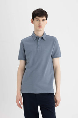 Slim Fit K?sa Kollu Polo Tisort - Defacto фото 6