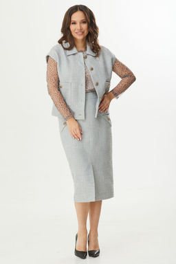 Костюм Magia mody 2392 серый+леопард