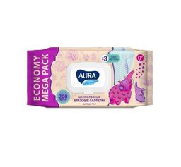 АУРА/ Влажн.салфетки ULTRACOMFORT (С Крышкой) 200шт.Детские Big-Pack /10699_8839/.12