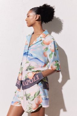 Pantalon corto estampado sin cierre