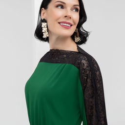 Платье Парижский десерт (изумруд с ремешком) - Charutti фото 9