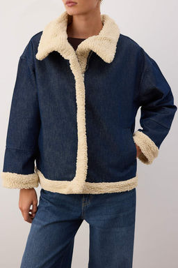 Mavi Kurklu Denim Kot Renk Vermeyen Ceket TWOAW26CE00058