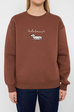 Teen Kahverengi Orme Sweatshirt TWOAW26SW00140 - Trendyolmilla фото 3