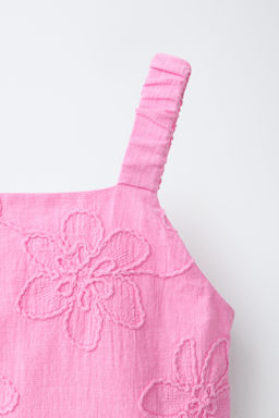 TOP FLORES BORDADAS / Rosa medio - Zara фото 5