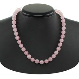 Бусы розовый кварц, круглые 10мм, короткие 46см - Agat77 фото 3