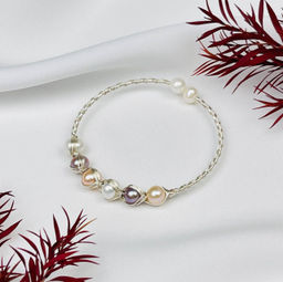 Браслет регулируемый с речным Жемчугом - Радуга самоцветов фото 2