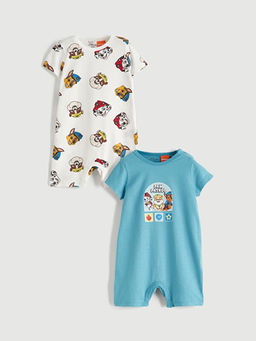 Paw Patrol Bask?l? Erkek Bebek Tulum 2li