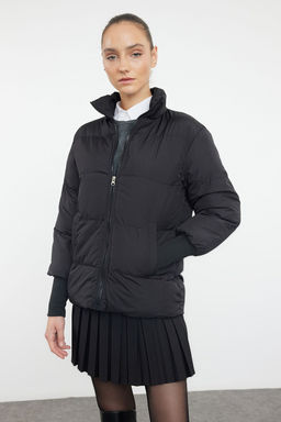 Siyah Ribana Kollu Su Itici Sisme Mont TWOAW22MO0002