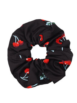 Цена за 3 шт. Резинка для волос "Орбита гранд" вишенки, 15 см, чёрный