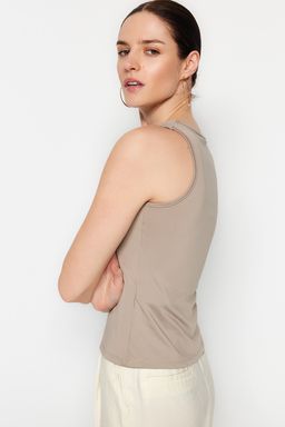 Vizon Kare Yaka Fitted/Vucuda Oturan Esnek Orme Atlet TWOSS23AL00037