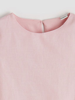 Bisiklet Yaka Nak??l? K?z ?ocuk Elbise