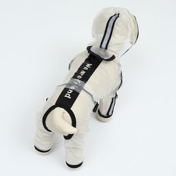 Дождевик-комбинезон для собак, р-р 6ХL (ДС 58, ОГ 86,5, ОШ 66 см, вес 50-60 кг), прозрачный 9382374 - Simaland фото 17