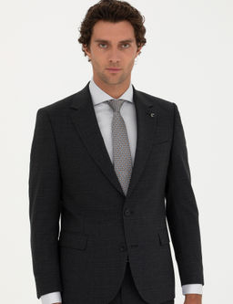 Черный костюм узкого кроя - Cacharel фото 4