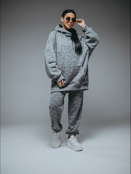 Ваниль худи женское (светло-серый варенка)