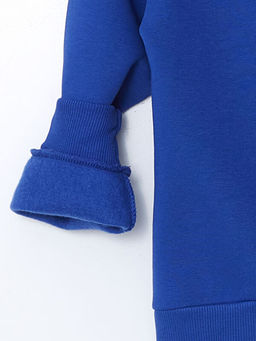 Bisiklet Yaka Bask?l? K?z ?ocuk Sweatshirt