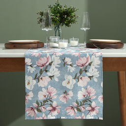 Дорожка Доляна Магнолия 40х146см, рогожка 158 г/м2, 50% хл, 50% пэ