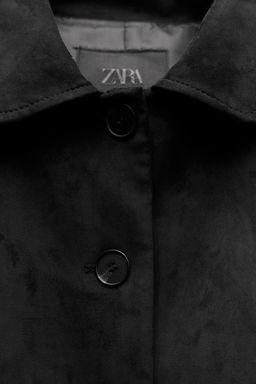 SHORT SUEDE-EFFECT JACKET - Zara фото 9