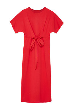 TRENDYOLMILLA Siyah %100 Pamuk Bele Oturan Y?rtmac ve Baglama Detayl? Midi Orme Kalem Elbise TWOSS21EL0404  фото 57