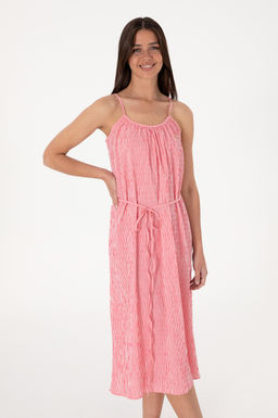 Kad_n Pembe Dokuma Elbise Sepette S_rpriz _ndirim - U.s. polo assn фото 2