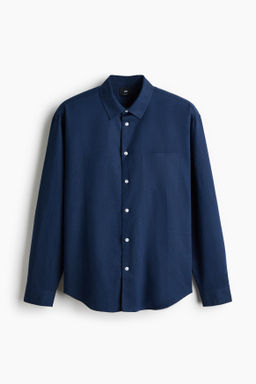 Camisa en mezcla de lino Relaxed Fit - H&m фото 3