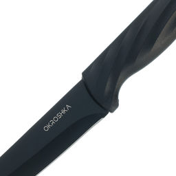 Нож универсальный OKROSHKA КРУТОН, черное лезвие,11,8 см OK912P-B-UT