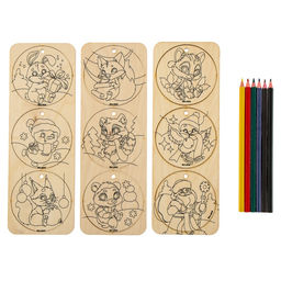 Заготовки для творчества на новый год «Шары», с карандашами