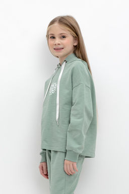Crockid _ КР 302448/холодная мята к479 джемпер для дев  фото 4