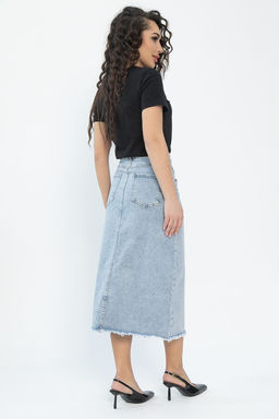 Юбка Самара (серо-голубая) Ю13576-4М - Lt collection фото 3