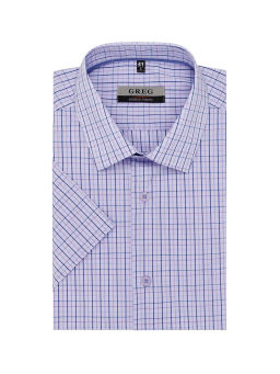 Сорочка мужская короткий рукав GREG 725/208/3303/Z/1 STRETCH