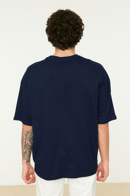 TRENDYOL MAN Lacivert K?sa Kol Bask?l? T-Shirt TMNSS21TS1217 - Trendyolmilla фото 2