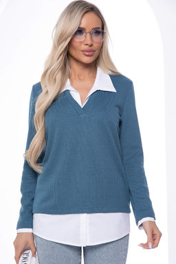 Джемпер На высоте (синий) Б8865 - Lt collection фото 5