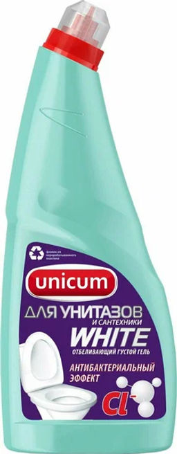 UNICUM гель д/чистки унитазов 750мл с Гипохлоритом