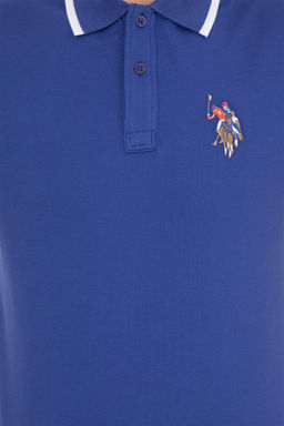 Мужская синяя базовая футболка - U.s. polo assn фото 6