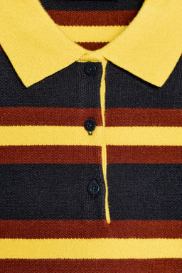 STRIPED KNIT POLO JUMPER - Zara фото 4