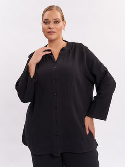 Блузка из муслина BL46001BLK01