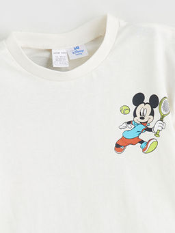 Mickey Mouse Bask?l? Erkek Bebek Ti??rt