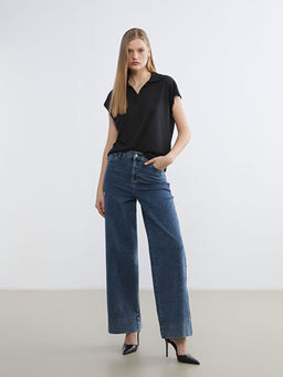 Wideleg Kad?n Jean Pantolon