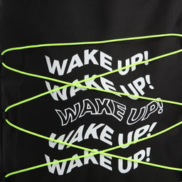 Рюкзак текстильный со шнуровкой WAKE UP, 38х29х11 см, черный - Nazamok фото 8