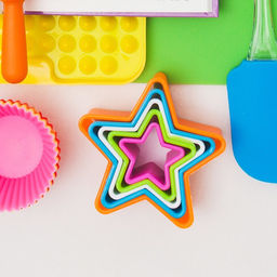 Цена за 2 шт. Формы для печенья новогодние Доляна Звезда, набор 5 шт., пластик, МИКС