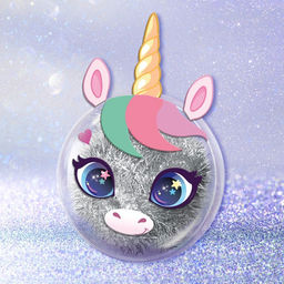 Ёлочный шар - персонаж своими руками на новый год «Милый единорог», набор для творчества