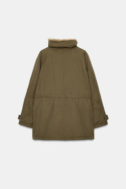 PARKA WITH FAUX FUR LINING - Zara фото 9