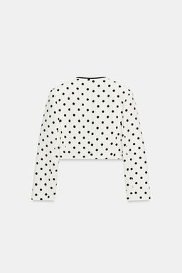 BLAZER CORTA LUNARES / Crudo / Negro - Zara фото 7