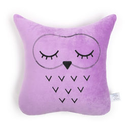 Подушка Этель Сова фиолетовая 48х38см, велюр, 100% п/э