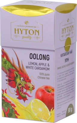 HYTON. Бирюзовый улун. Лимон-Яблоко-Кардамон 90 гр. карт.пачка (Уцененная)