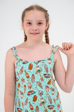 Ночная сорочка подростковая из кулирки Оливия мороженное - Амадэль фото 5