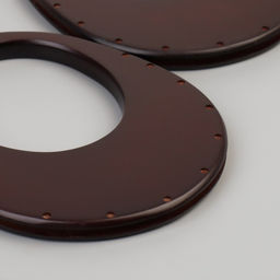 Ручки для сумки деревянные, d=18×14.5 / 9×10.5 см, 2 шт., коричневые